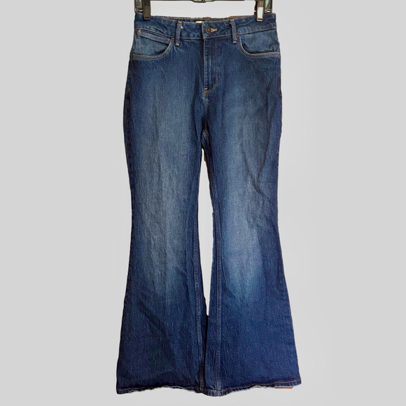 Wrangler Denim - Wrangler High-Rise Fierce Flare Jeans 6/28x30 Retro Western Pocket Embroidery